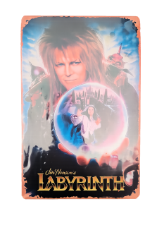 Labyrinth Blechschild – Kultfilm Retro Wanddeko im Vintage Look