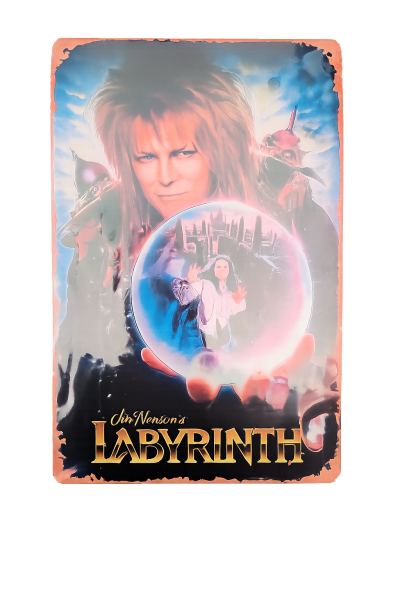 Labyrinth Blechschild – Kultfilm Retro Wanddeko im Vintage Look