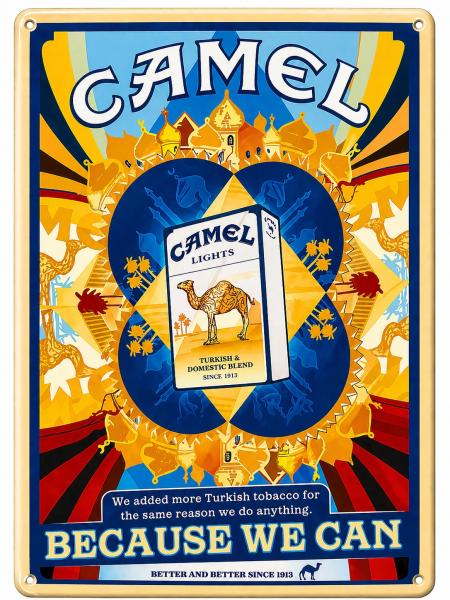 Camel Retro Werbung – Vintage Wanddeko im klassischen Reklame Stil
