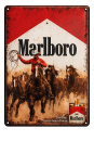 Marlboro Blechschild – Vintage Retro Werbung mit Cowboy Motiv